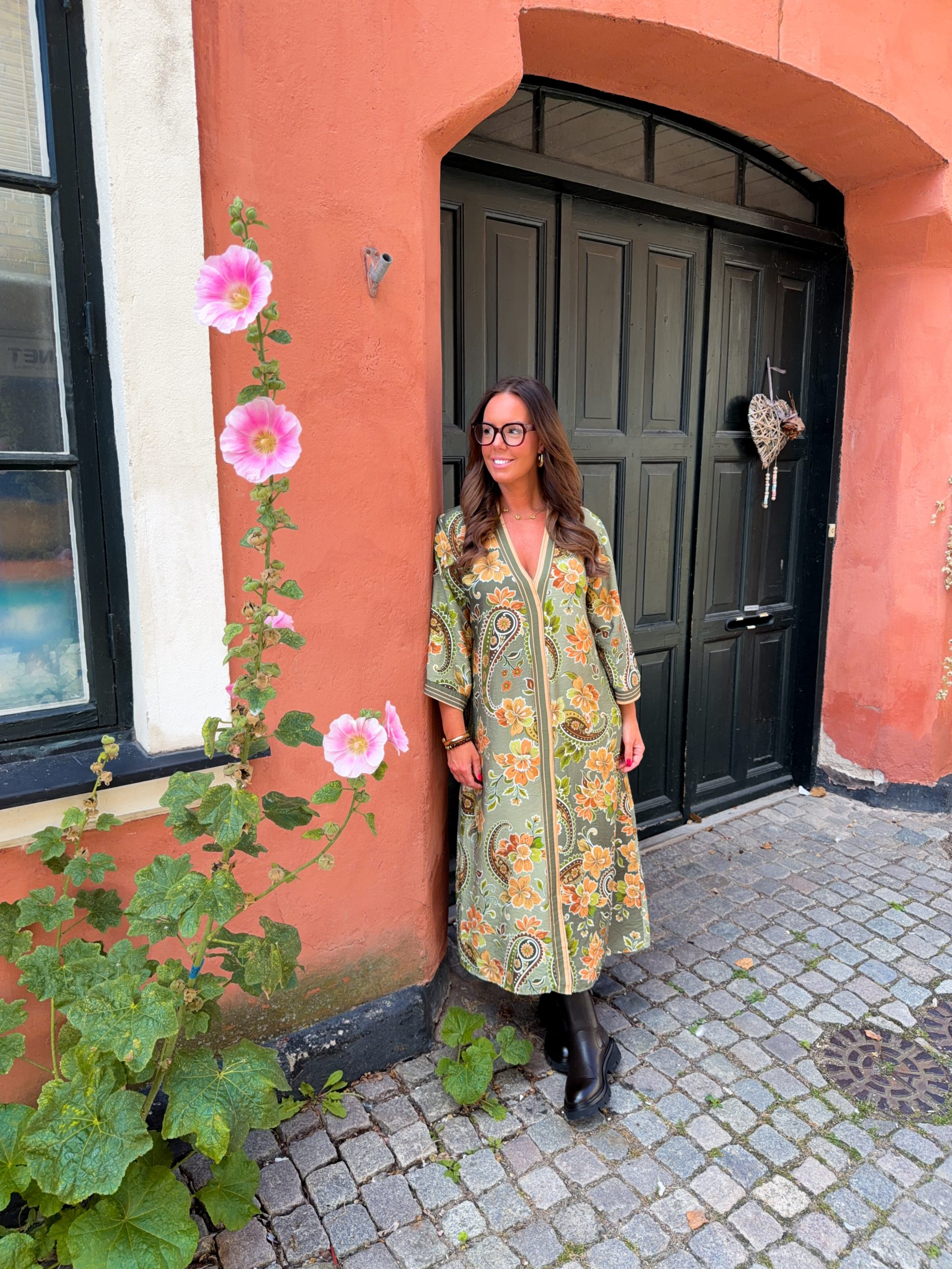 Paisleymönstrad Klänning - Grön - Bild 2