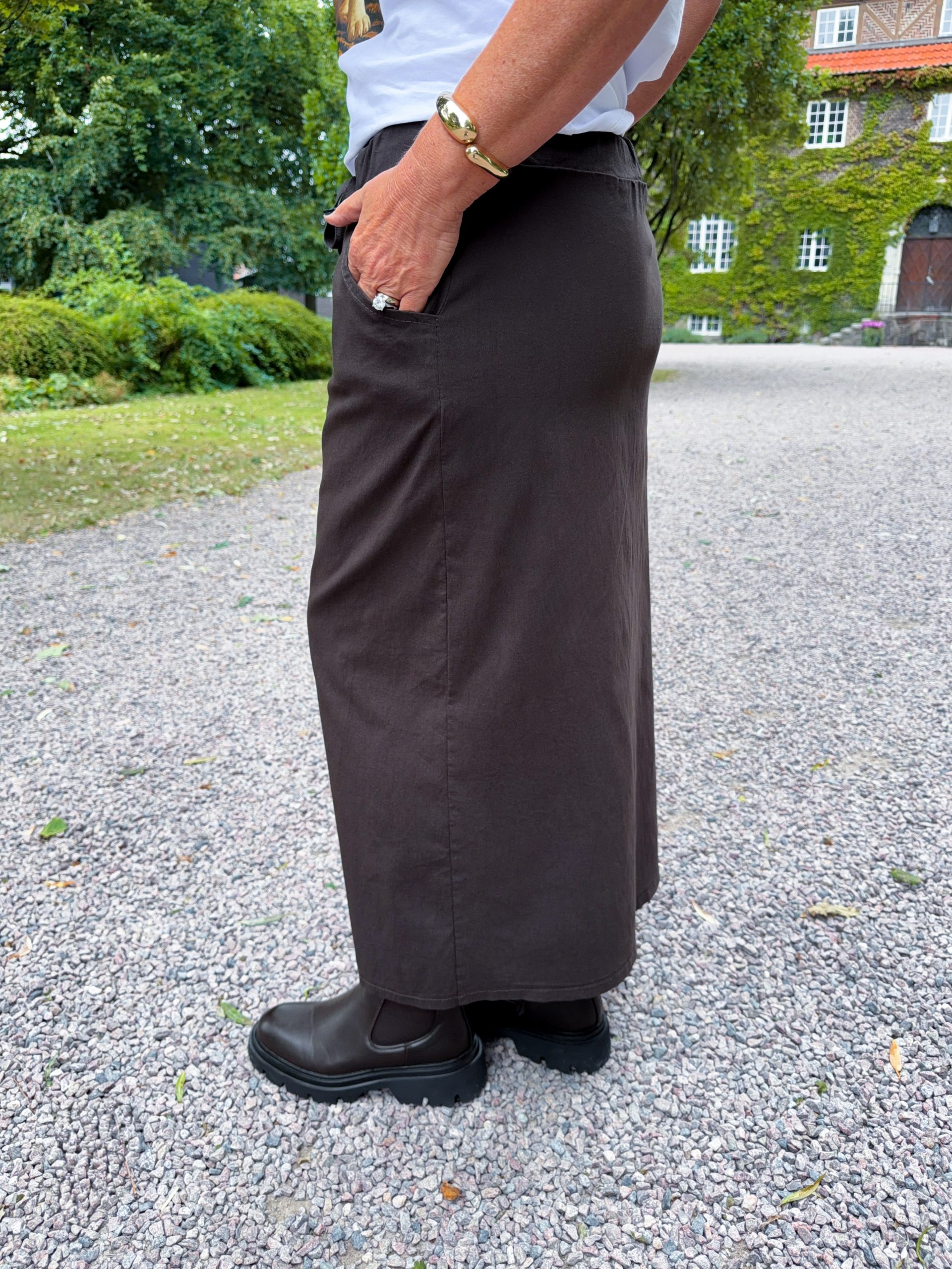 Stretchkjol - Brun - Bild 3