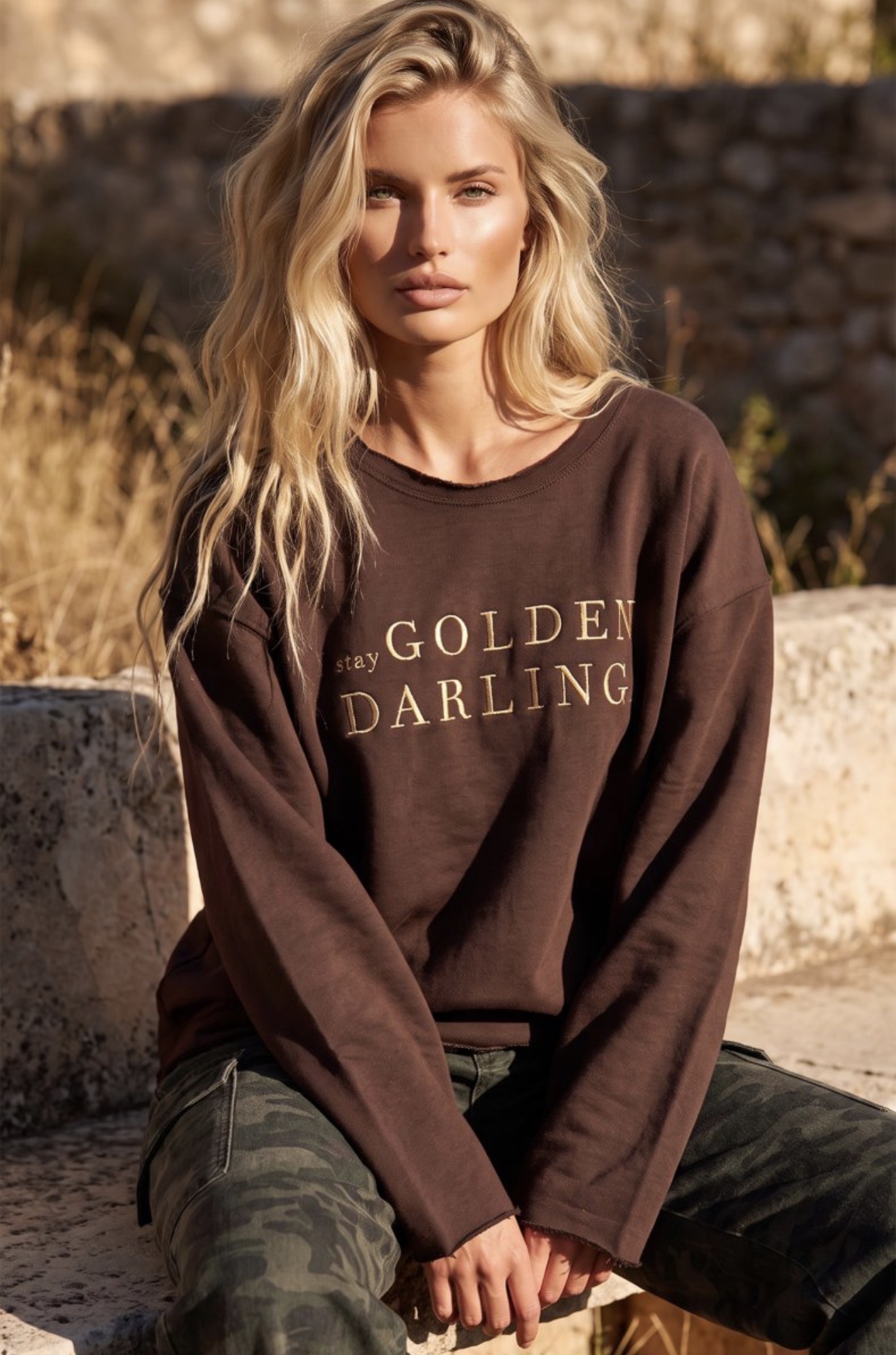 Sweatshirt - CAROLA - Brun