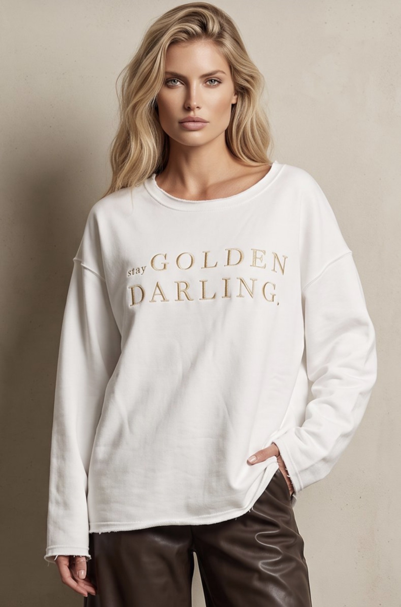 Sweatshirt - CAROLA - Vit