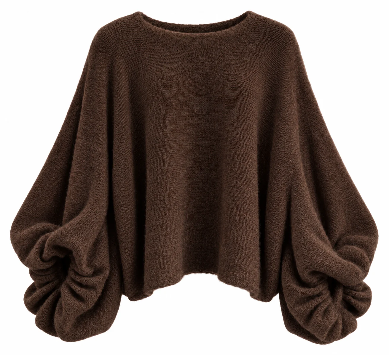 Vera - Romantic Knit Sweater - Dark Brown - Bild 2