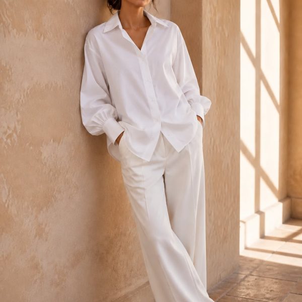 Nicole - Cotton Shirt - White
