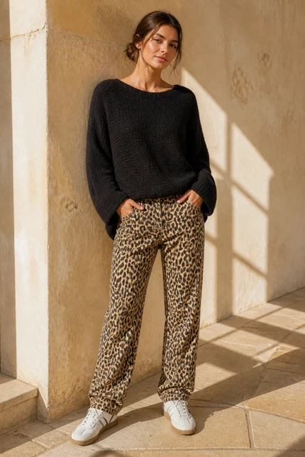 Lumi - Chunky Knit sweater w Bow - Black - Bild 2