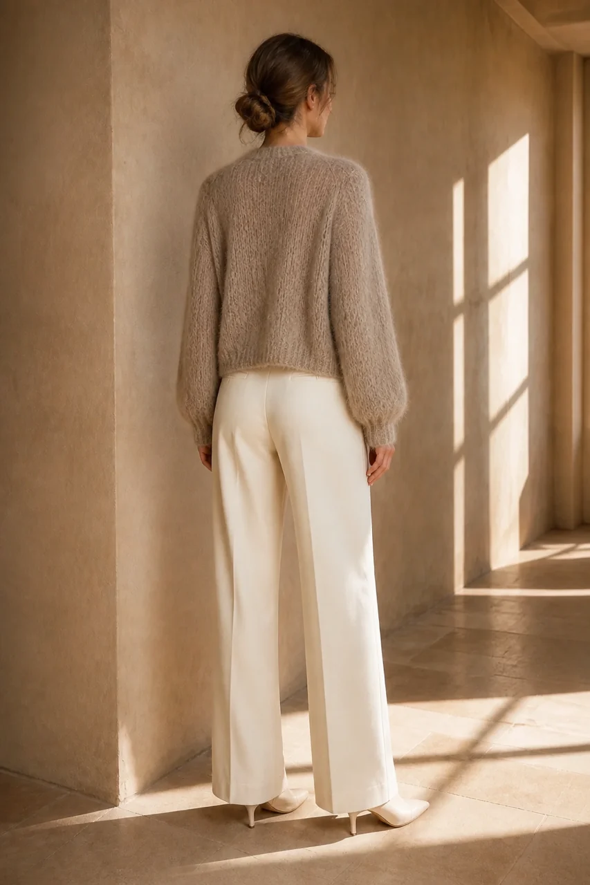 Chloé - Kid Mohair Cardigan - Taupe - Bild 3