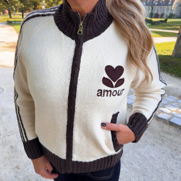 Stickad Kofta - Amour - Cream